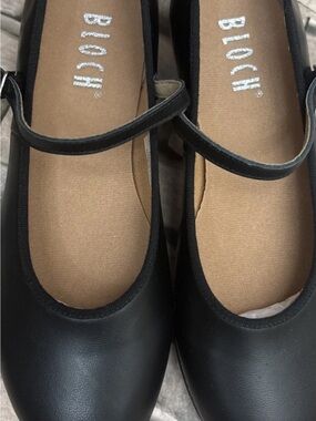 New Bloch Children's Tap-On Tap Dance Shoes Black Leather Sz 6.5